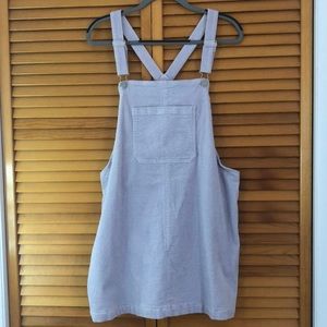 Lilac Corduroy Overall Dress